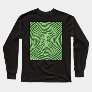 spiral pattern green halloween Long Sleeve T-Shirt